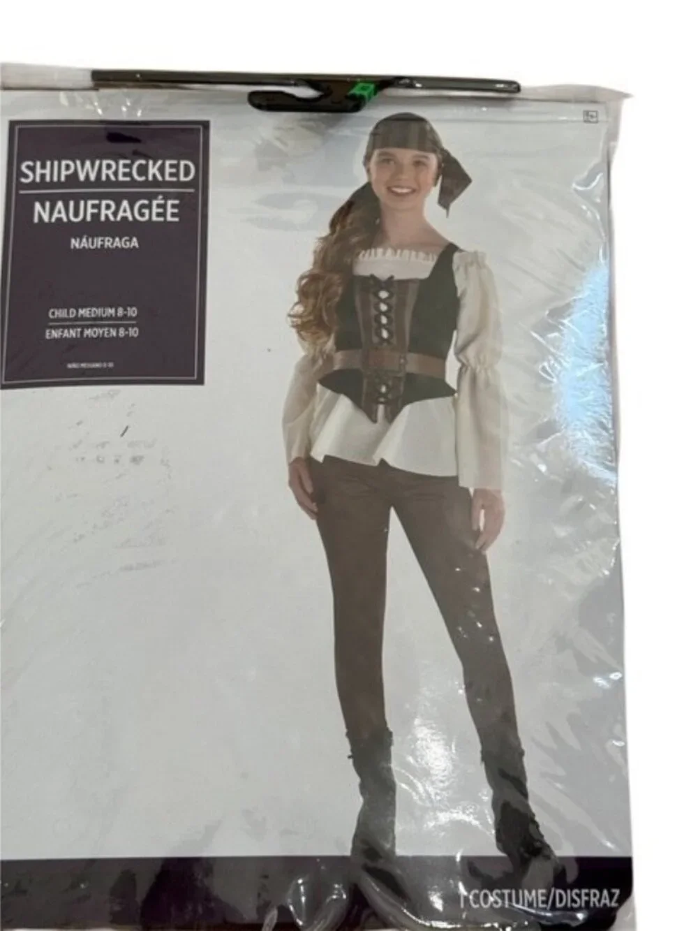 Shipwrecked Pirate Costume Girl Medium 8-10 Halloween Cosplay Dress Up Child New - Picture 6 of 7